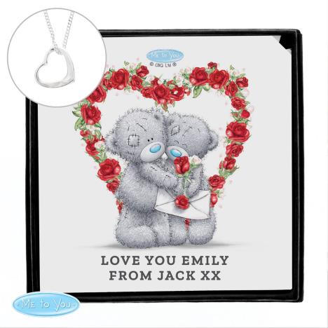 Personalised Me to You Sentiment Heart Necklace in Box £24.99